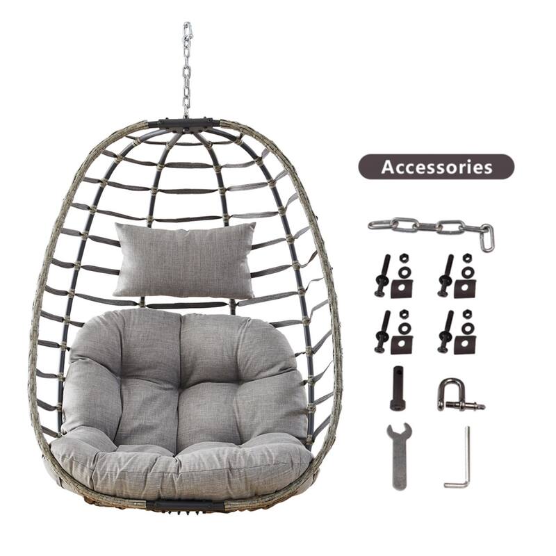 Pocassy Foldable Hanging Egg Chair without Stand