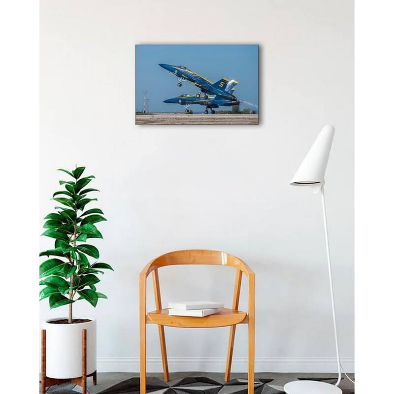 Blue Angels Airplane Stunt Group by Wayne Collamore Art Poster - Print On Demand - 18 x 24 Inch