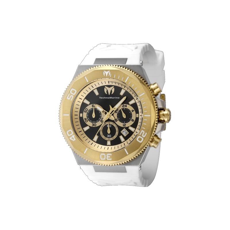 Technomarine Men's TM-224019 Manta Quartz Chronograph Gold, Black Dial Watch