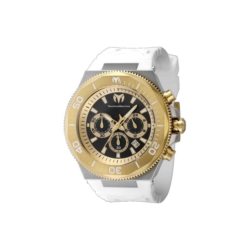 Technomarine Men's TM-224019 Manta Quartz Chronograph Gold, Black Dial Watch