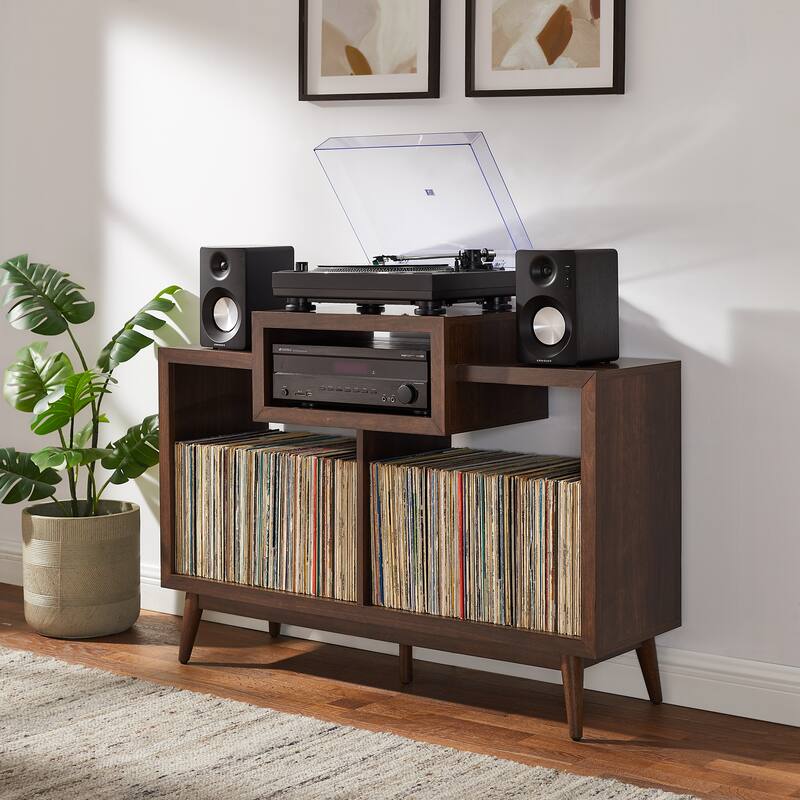 Crosley Nashville Medium Record Player Stand With Vinyl Storage