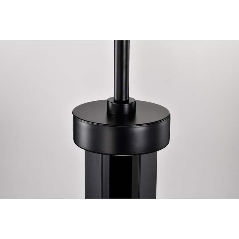 Darrow 24 Inch LED Pendant Matte Black Acrylic Panels - Matte Black