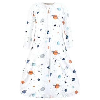 Hudson Baby Long Sleeve Cotton Jersey Sleeping Bag, Sack, Blanket, Space