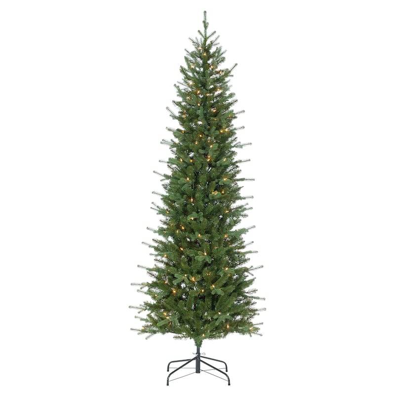 7.5 ft. Pre Lit Clear UL Natural Cut Narrow Dover Pine