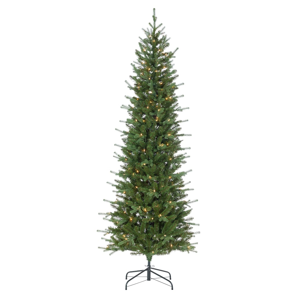 7.5 ft. Pre Lit Clear UL Natural Cut Narrow Dover Pine