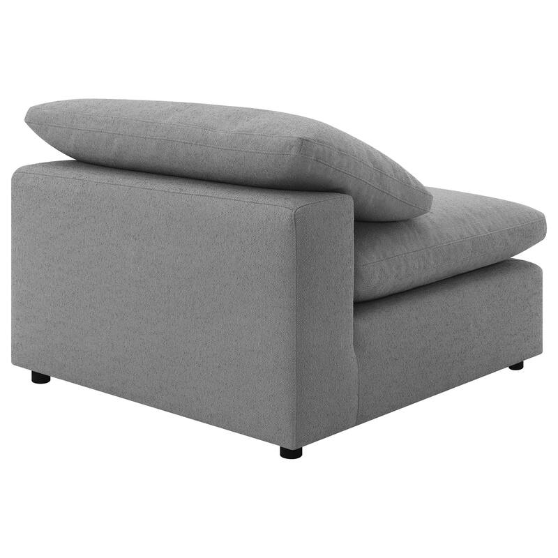 Segoura Grey Boucle Upholstered Armless Chair