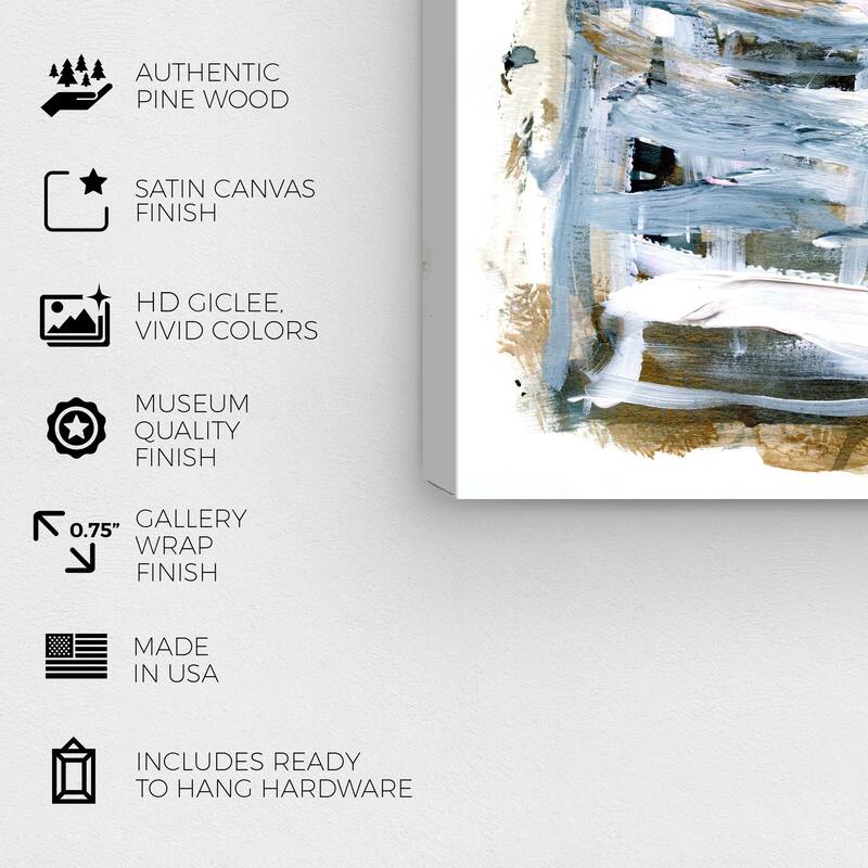 Wynwood Studio Abstract Stages White and Modern & Contemporary Wall Art Canvas Print