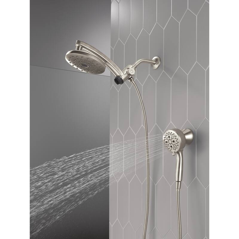 Delta 58600 PivotPro 1.75 GPM 3-in-1 Shower Head and 7 Setting Hand - Lumicoat Stainless