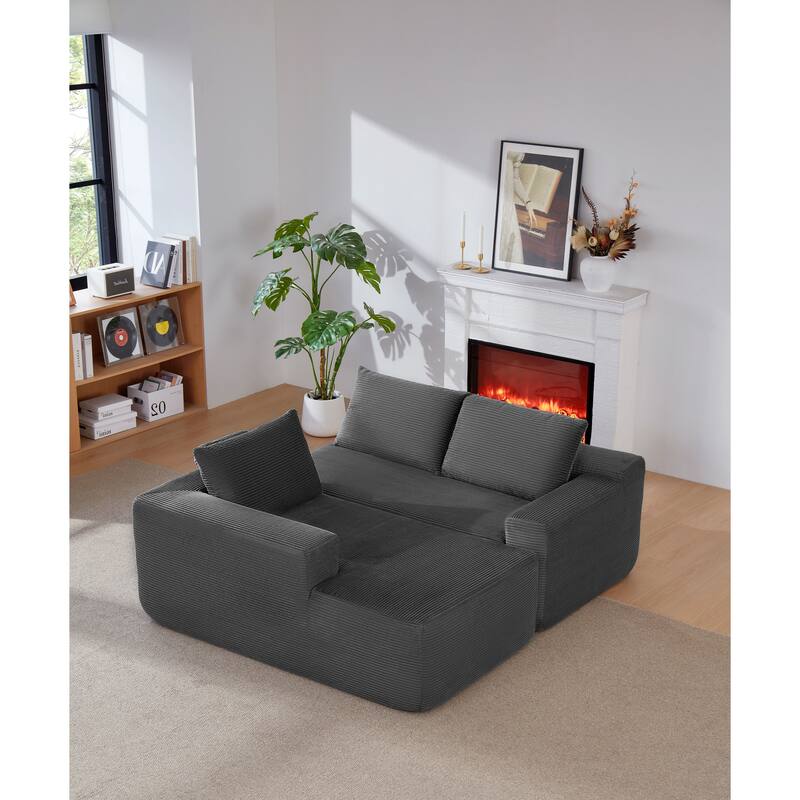 105" Cloud Sectional Couch with L-Shape Chaise,Modern Modular Sofa with Deep Seat, Upholstered Couches for Living Room