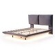 preview thumbnail 13 of 16, Full Size Upholstered Platform Bed with Sensor Light and 2 Large Backrests, Stylish Platform Bed with 2 sets of USB Port