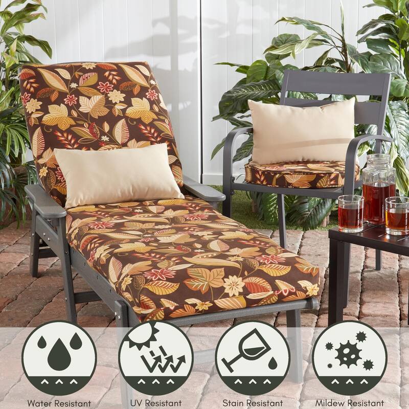 Greendale Home Fashions 18" Round Outdoor Chair Pad (Set of 2)