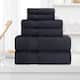 Miranda Haus Soft and Absorbent Zero Twist Cotton 6-piece Towel Set - Black