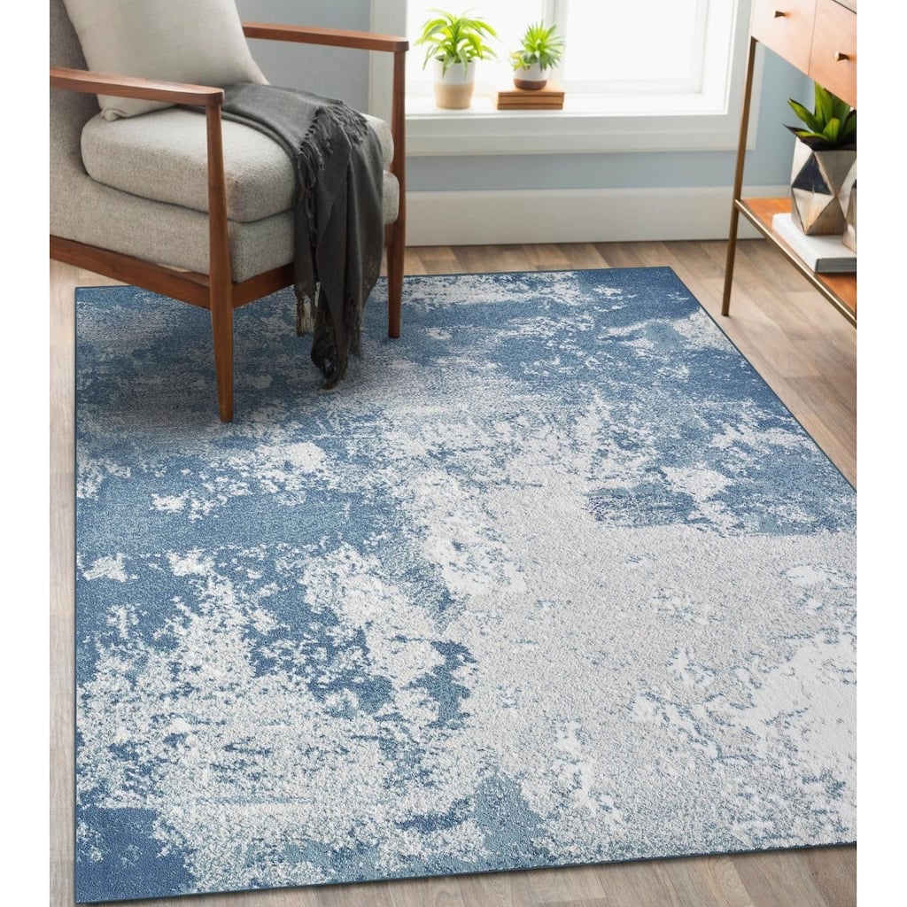 Luxe Weavers Abstract Distressed Modern Living Room Area Rug