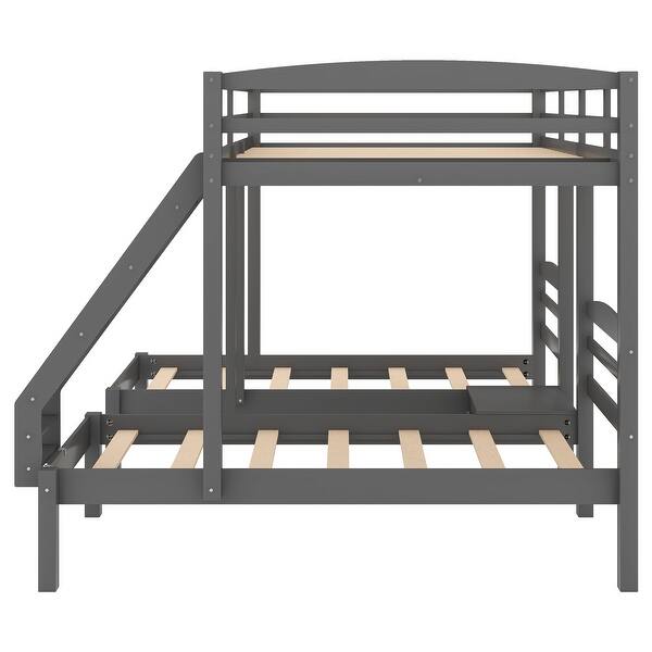 Pine Wood Bunk Bed with Triple Sleeping Space - Bed Bath & Beyond ...