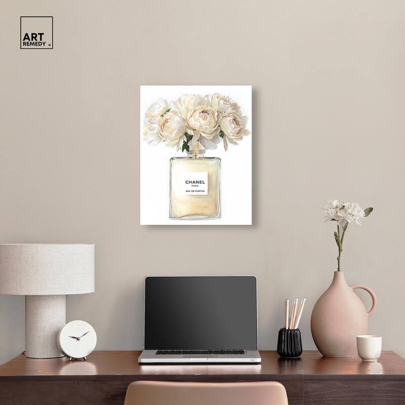 Doll Memories - Creamy Perfume Canvas by Art Remedy, Gallery Wrapped
