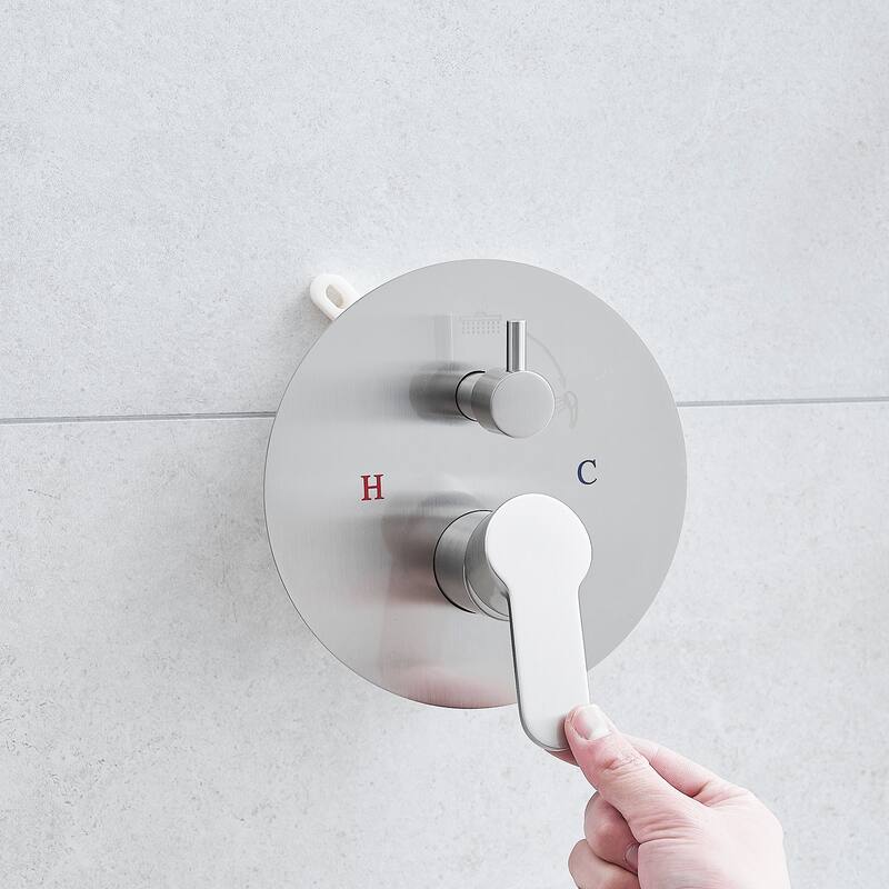Modern Rain Shower Faucet System with 10-inch Fixed Spray