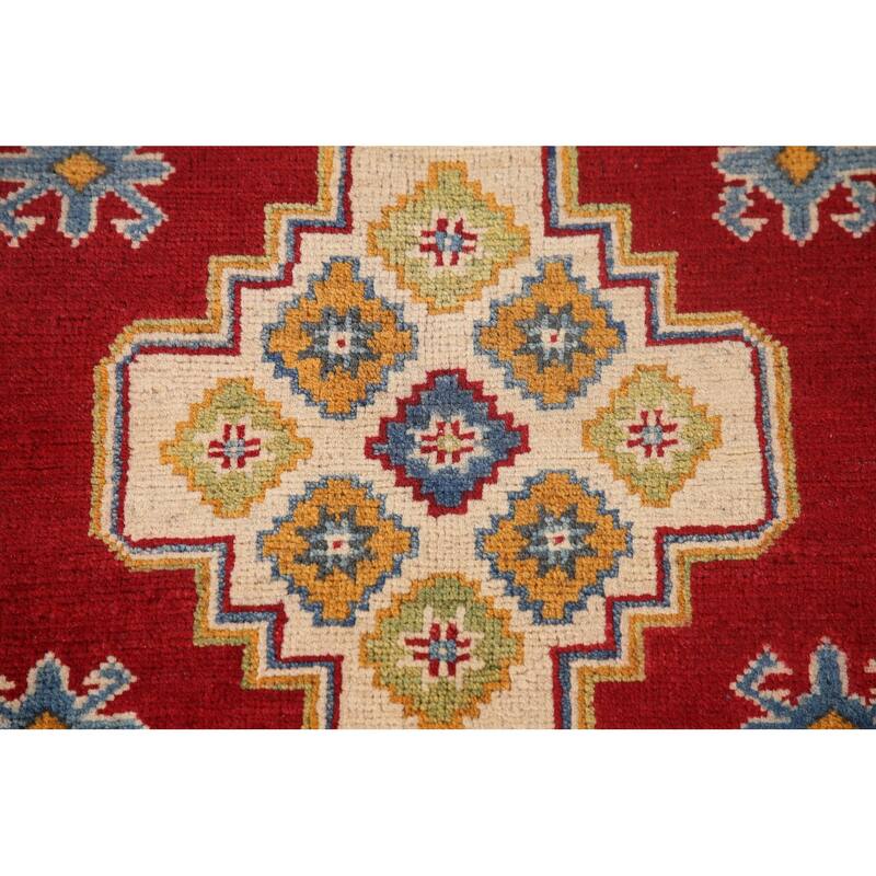 Red Kazak Accent Rug Handmade Wool Carpet - 2'9" x 4'2"