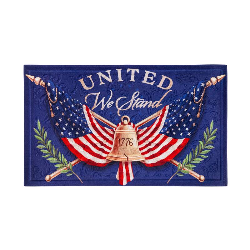 18 in. x 30 in. United We Stand Embossed Door Mat