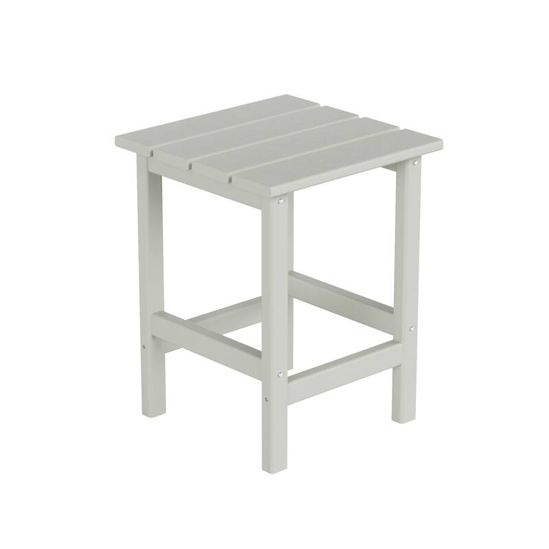 Laguna HDPE Eco-Friendly Outdoor Square Patio Side Table - Sand