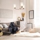 preview thumbnail 25 of 24, LNC Celes Modern 3-Light Wheel Chandelier with Forsted Glass Shade