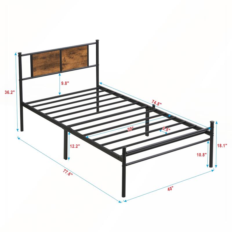 Metal Bedframe with Headboard