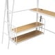 preview thumbnail 6 of 12, Twin Size Metal Loft Bed with Desk, Storage Shelves and Charging Station, Space-Saving Design for Kids and Teens, White
