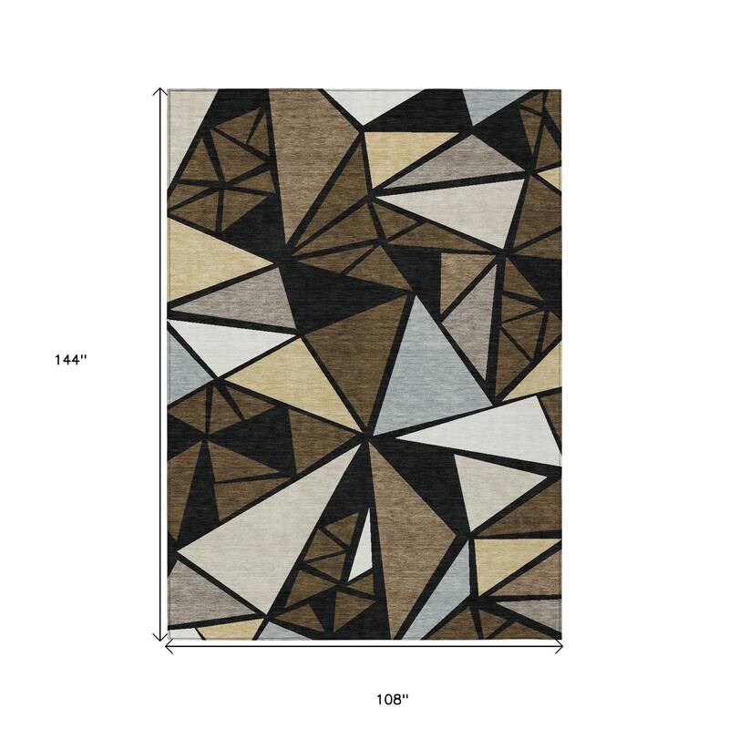 HomeRoots Geometric Transitional Rectangle Outdoor Rug
