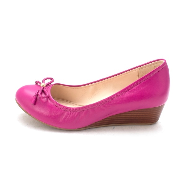 Cole Haan Womens 14A4253 Closed Toe Wedge Pumps Fuchsia Red Size 6.0 Cole Haan Womens 14A4253 Closed Toe Wedge Pumps Fuchsia Red Size 6.0
