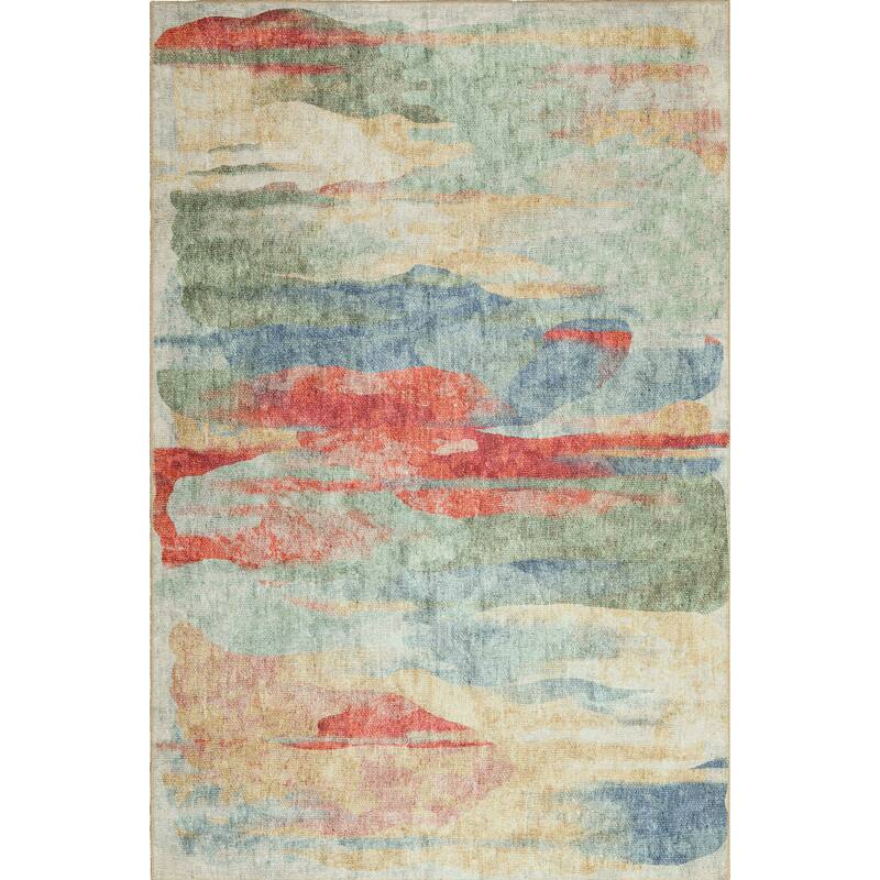 Domani Grove Machine Washable Mid-Century Abstract Area Rug