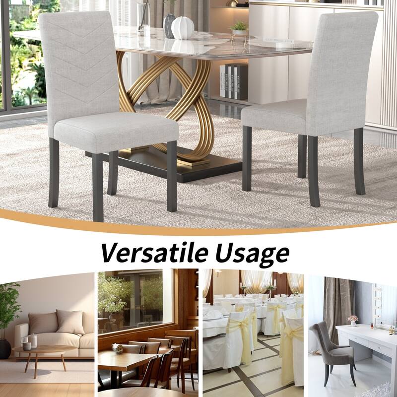 VECELO Upholstered Dining Chairs Set of 2/4/6 Parson Classic Upholstered Dining Chair Modern Parson Chairs