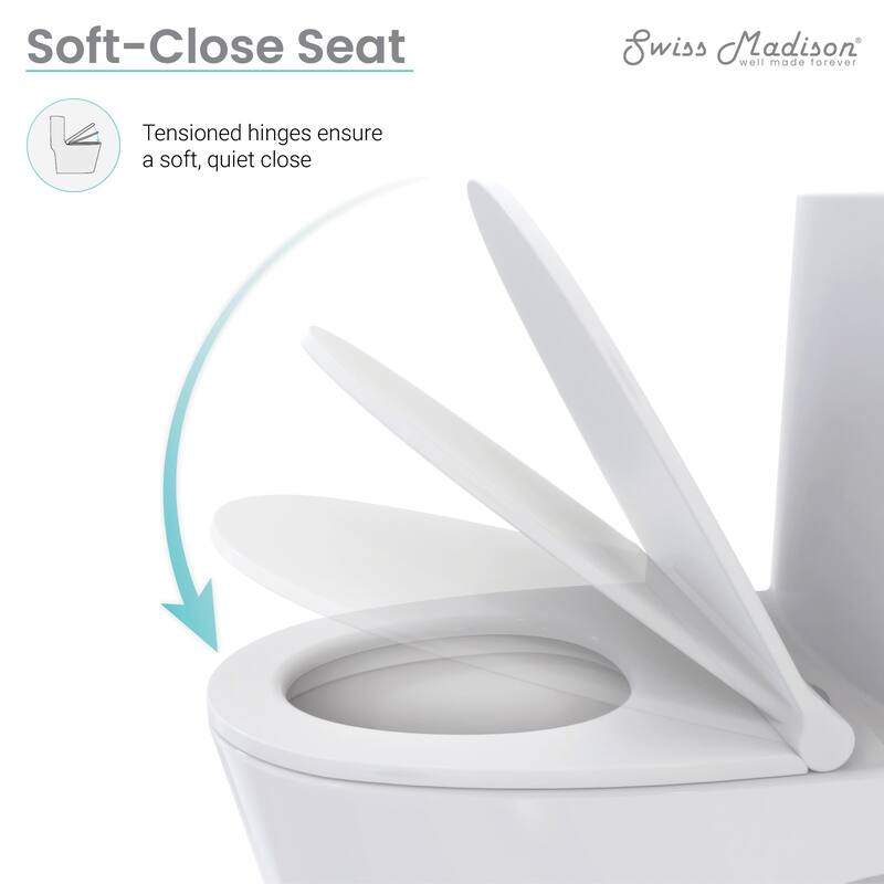 Swiss Madison Sublime One Piece Elongated Toilet Dual Flush 0.8/1.28 gpf