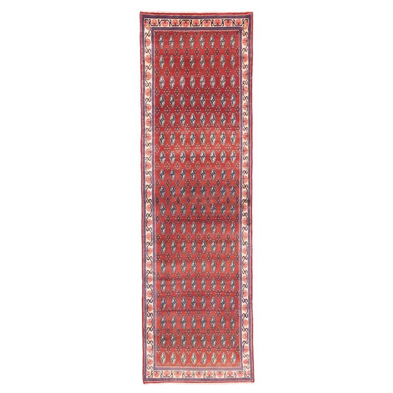 ECARPETGALLERY Hand-knotted Andelz Red Wool Rug - 2'11 x 9'11
