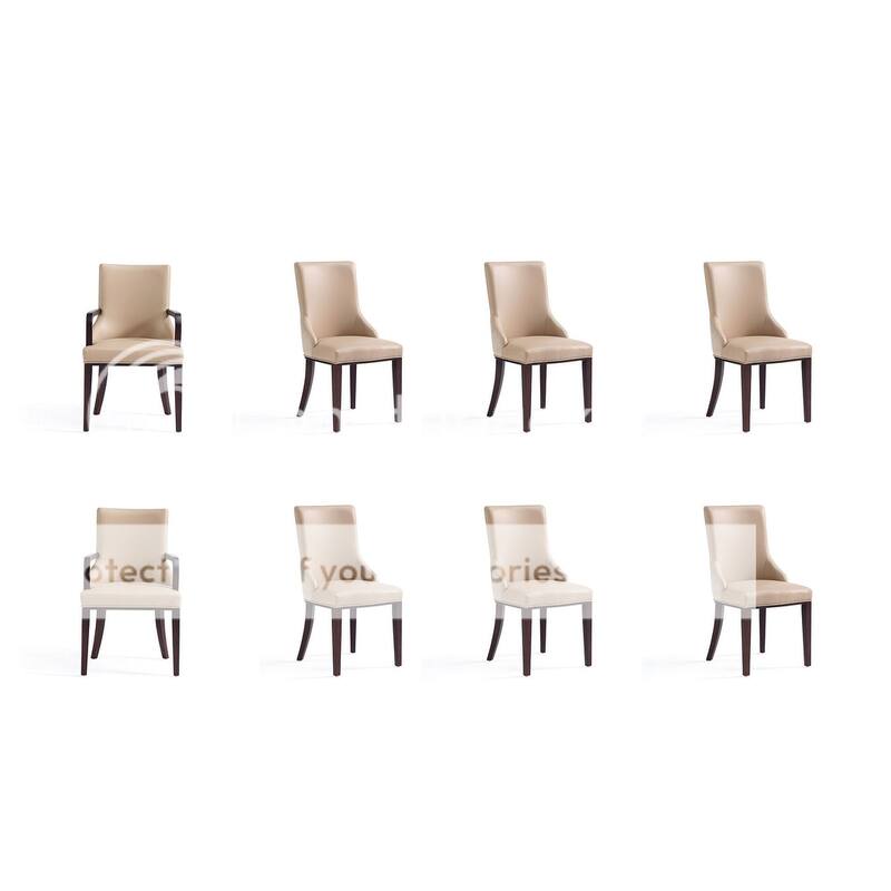 Manhattan Comfort Shubert Multi Piece Modern Faux Leather and Velvet Dining Chair Set