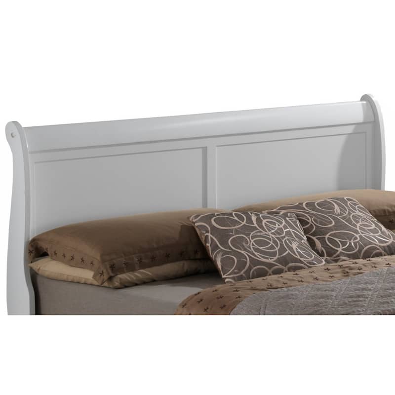 White Platform Bed with Storage, Queen Size