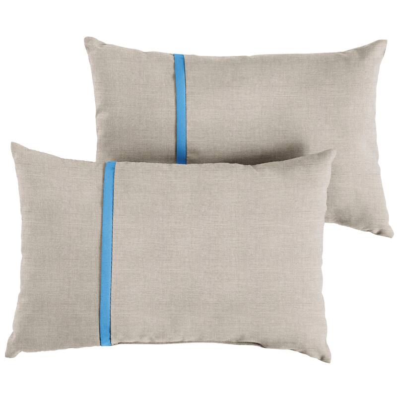 Sorra Home Sunbrella Outdoor Single Petite Flange Pillow Set of 2