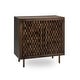preview thumbnail 2 of 10, Classic Home Norwood 2-Door Mango Wood Cabinet in Dark Brown