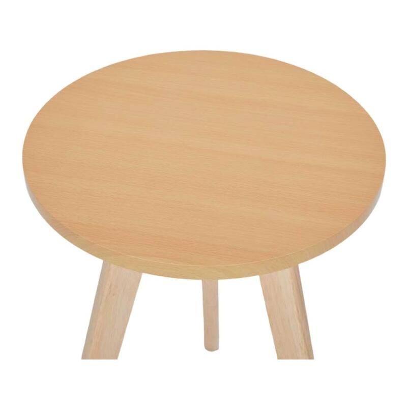 Solid Wood Frame with MDF Top, Modern Accent Table,Features a sturdy natural rubberwood solid wood frame for reliable support