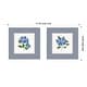 preview thumbnail 2 of 8, Blue Hydrangea Gingham Faux Mat 2 Piece Framed Wall Art Print Set by Gingiber