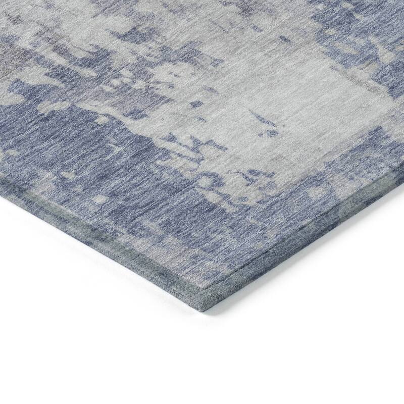 Machine Washable Indoor/Outdoor Contemporary Blend Chantille Rug
