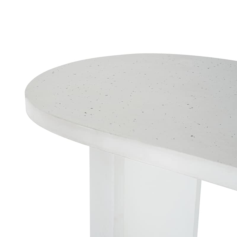 Christopher Knight Home - Eulalia Handcrafted Outdoor Concrete Dining Table with Modern Legs