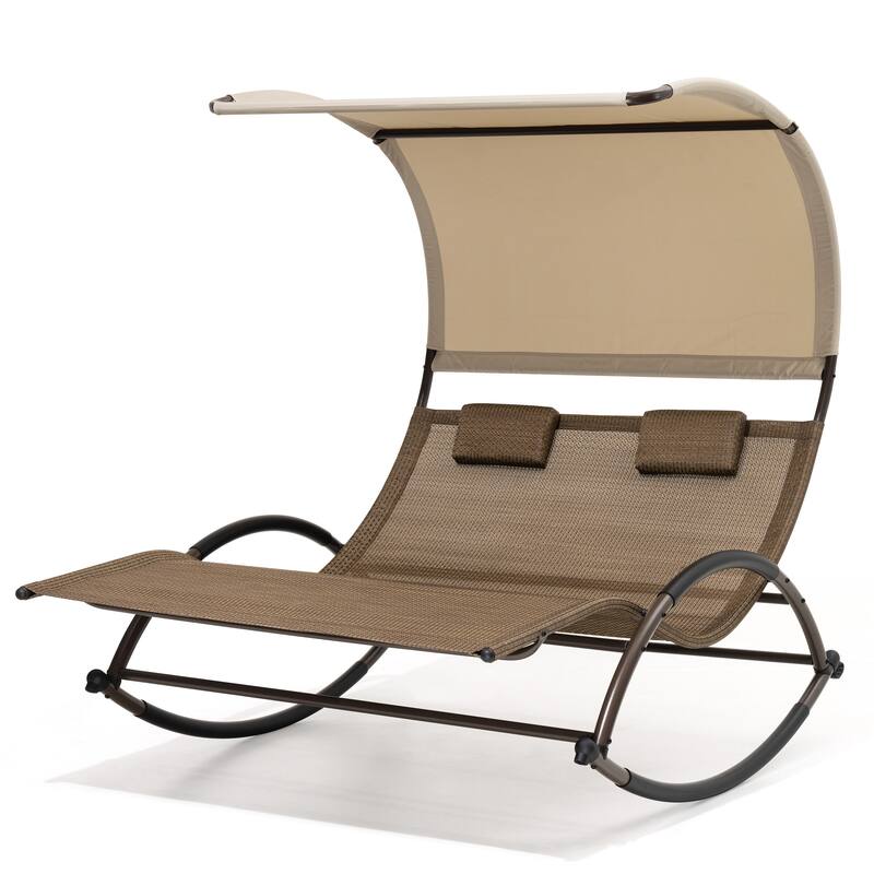 Outdoor Patio Double Chaise Lounge Chair