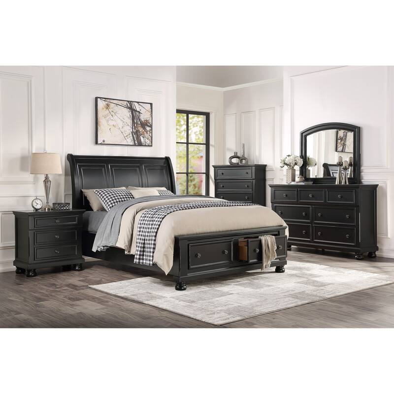 Transitional Wooden Nightstand, Bedside Storage Cabinet with Hidden Drawer, Living Room Side Table with Bun Feet