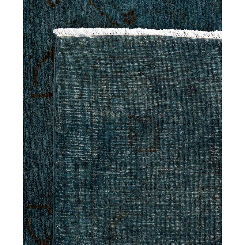 Overdyed One-of-a-Kind Hand-Knotted Area Rug - Gray - 8' 3" x 11' 4"