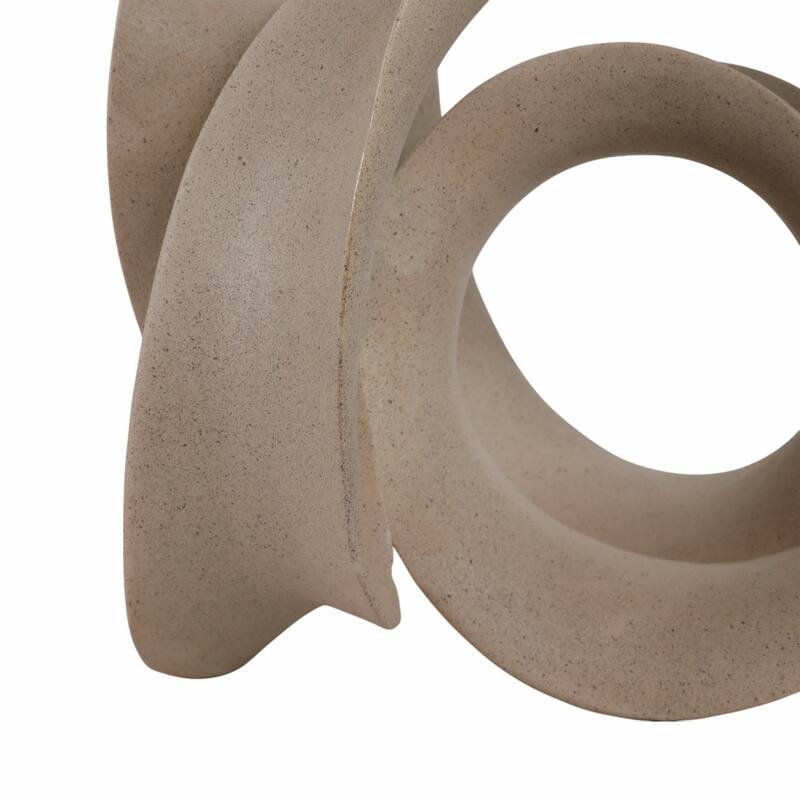 Resin Sculpture with Abstract Curved Loop Design Artistic Silhouette - 13" x 10" x 12"