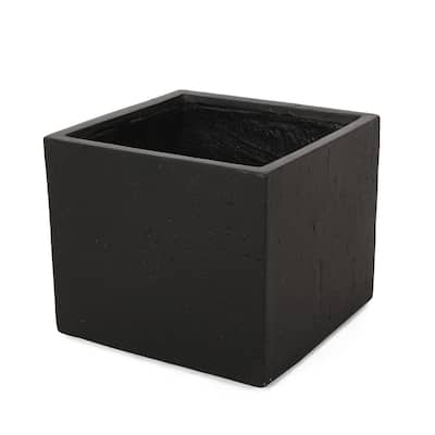 Ella Outdoor Cast Stone Square Planter by Christopher Knight Home