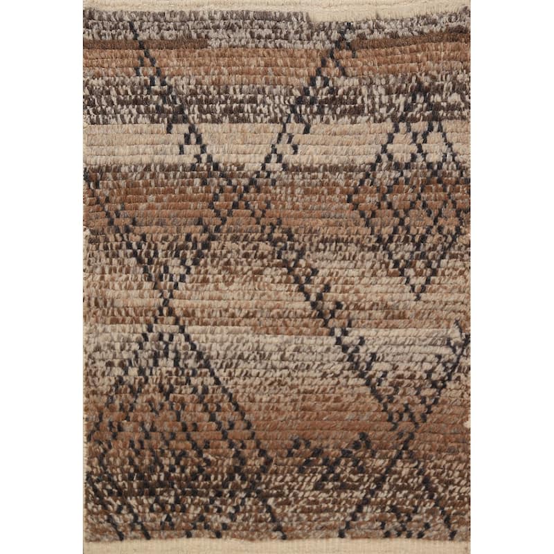 Moroccan Oriental Rug Hand-Knotted Accent Wool Carpet - 2'0"x 3'0"