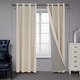 preview thumbnail 17 of 95, Deconovo Faux Linen Total Blackout with Coating Curtains (2 Panel)