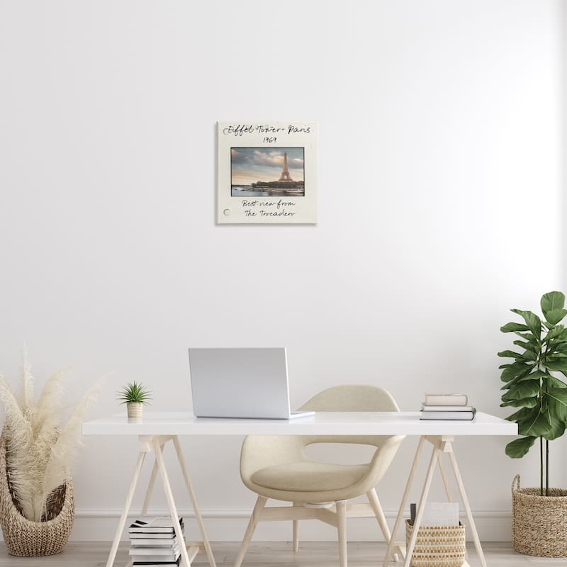 Stupell Vintage Travel Eiffel Tower Canvas Wall Art Design By Danita Delimont