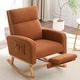 preview thumbnail 53 of 105, HOMYKA Rocking Chair for Nursery with Footrest Brown TD