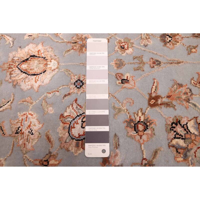 ECARPETGALLERY Hand-knotted Mirzapur Grey Viscose, Wool Rug - 5'6 x 8'0